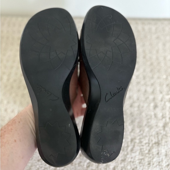 Clarks Boho Leather Floral Platform Sandals Size 10 - Picture 7 of 7